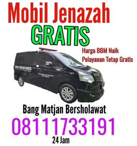 poster layanan mobil jenazah gratis Depok