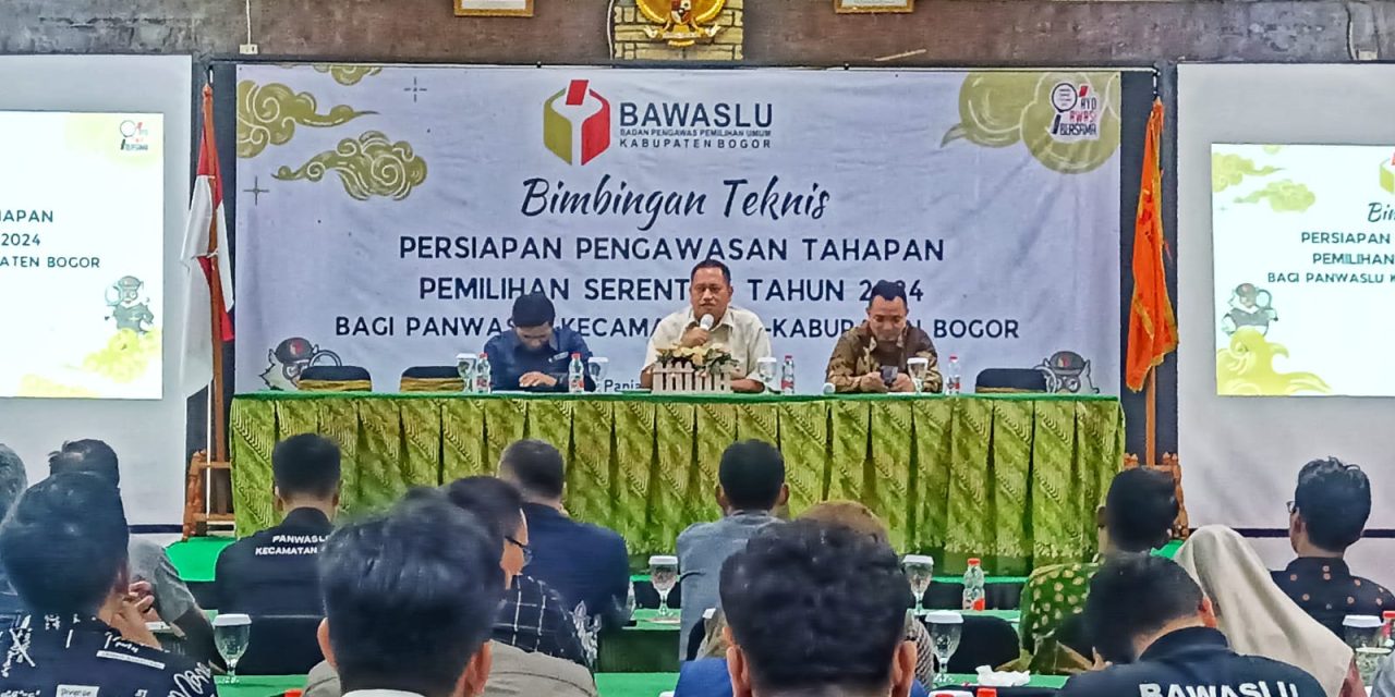 Bawaslu Kabupaten Bogor Gelar Bimbingan Teknis untuk Panwascam